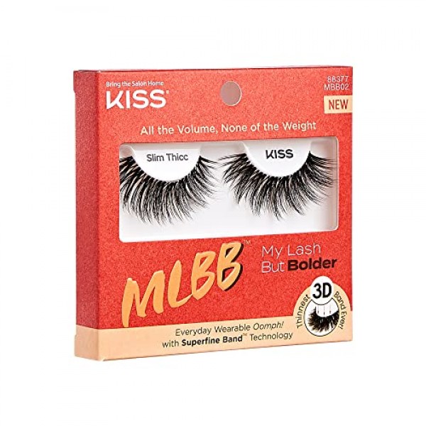 KISS My Lash But Bolder 3D Volume False Eyelashes - Big Personalit...