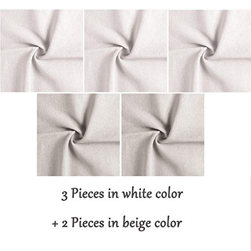 Linen Needlework Fabric, Kissbuty 5 PCS Linen Fabric Cloth for Gar...