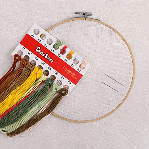 Linen Needlework Fabric, Kissbuty 5 PCS Linen Fabric Cloth for Gar...