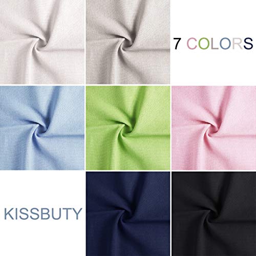 Linen Needlework Fabric, Kissbuty 7 Colors Linen Fabric Cloth for ...