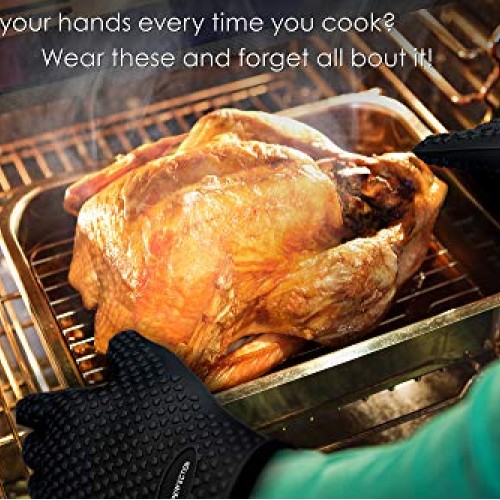 KP Silicone Smoker Oven Gloves -Extreme Heat Resistant BBQ Gloves ...