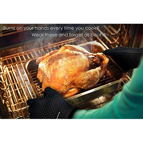 KP Silicone Smoker Oven Gloves -Extreme Heat Resistant BBQ Gloves ...