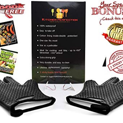 KP Silicone Smoker Oven Gloves -Extreme Heat Resistant BBQ Gloves ...