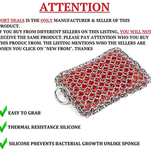 KITCHEN-PRO Cast Iron & Pyrex & Stainless Steel skillet Chainmail ...