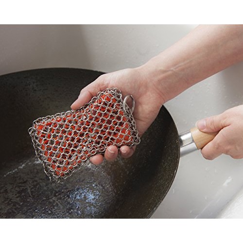 KITCHEN-PRO Cast Iron & Pyrex & Stainless Steel skillet Chainmail ...