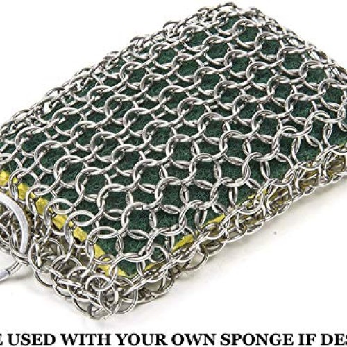 KITCHEN-PRO Cast Iron & Pyrex & Stainless Steel skillet Chainmail ...