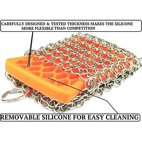 KITCHEN-PRO Cast Iron & Pyrex & Stainless Steel skillet Chainmail ...