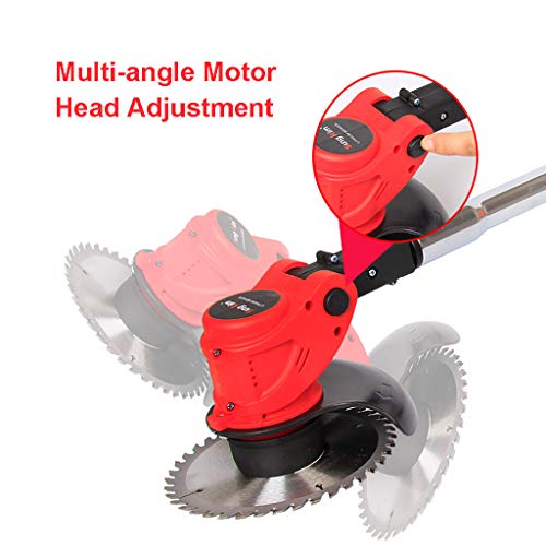 Electric Grass Trimmer Edger Lawn Mower 21V 2000MAh Lithium-Ion Co...