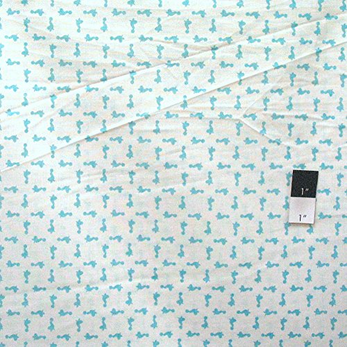Fabric Traditions Calico Bonanza Seals Aqua Cotton Quilting Fabric...