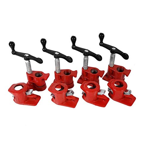 Home Hand Tools 4PC 3/4in Wood Glue Pipe Clamp Set Heavy Woodworki...