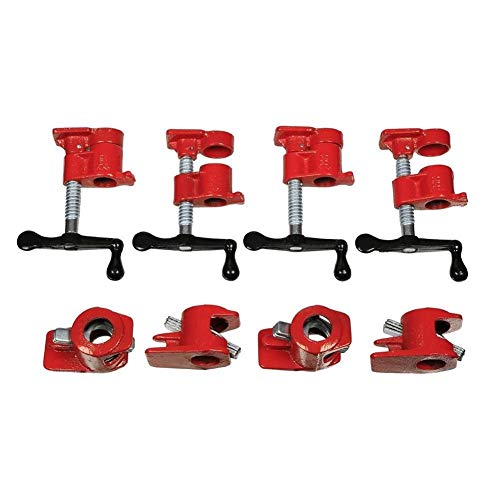 Home Hand Tools 4PC 3/4in Wood Glue Pipe Clamp Set Heavy Woodworki...