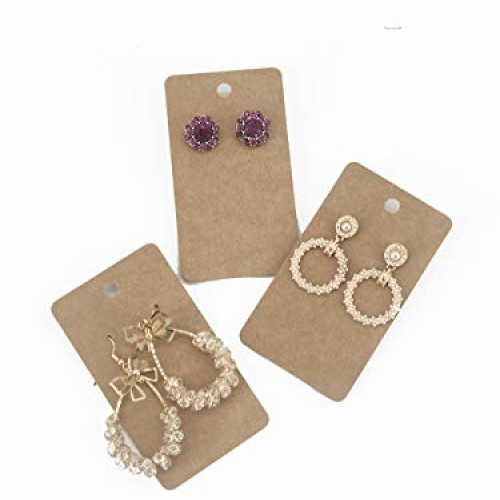 HUAPRINT Earring Card HolderBrown, 200 Pack-Jewelry Display Card...