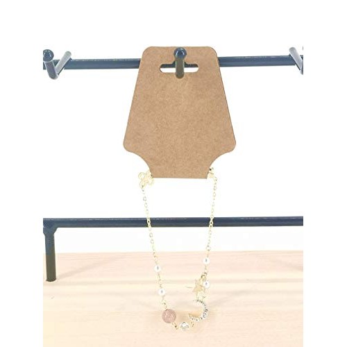 HUAPRINT Necklace Card holderBrown, 500 Pack-Kraft Paper Bracele...