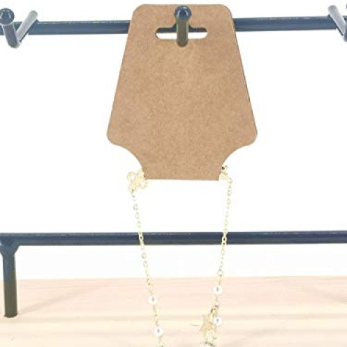 HUAPRINT Necklace Card holderBrown, 500 Pack-Kraft Paper Bracele...