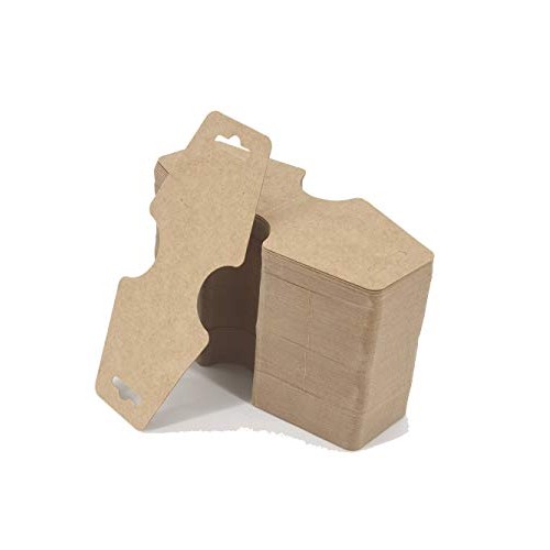 HUAPRINT Necklace Card holderBrown, 500 Pack-Kraft Paper Bracele...