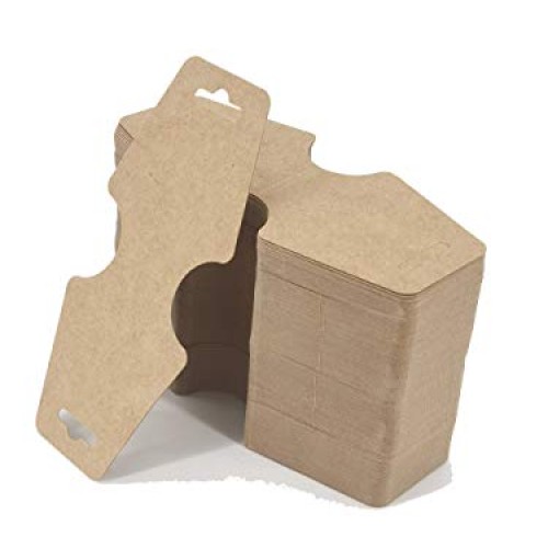 HUAPRINT Necklace Card holderBrown, 500 Pack-Kraft Paper Bracele...