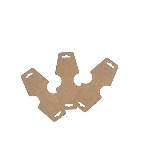 HUAPRINT Necklace Card holderBrown, 500 Pack-Kraft Paper Bracele...