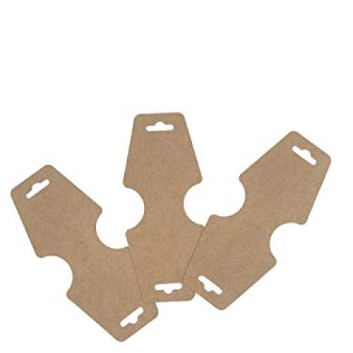 HUAPRINT Necklace Card holderBrown, 500 Pack-Kraft Paper Bracele...
