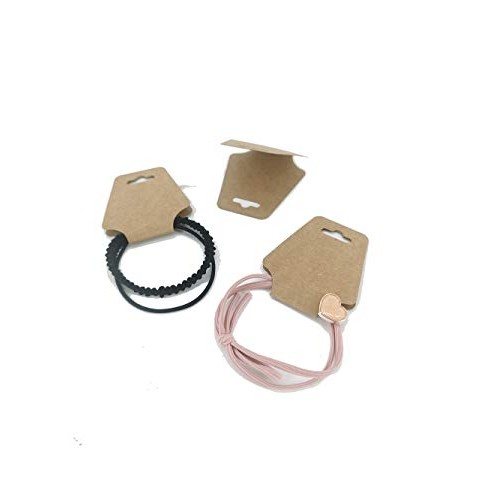 HUAPRINT Necklace Card holderBrown, 500 Pack-Kraft Paper Bracele...