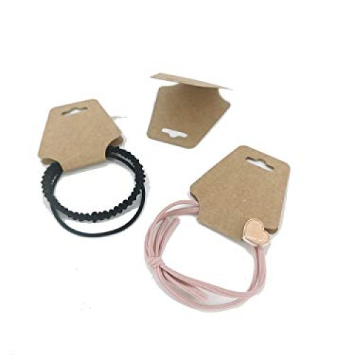 HUAPRINT Necklace Card holderBrown, 500 Pack-Kraft Paper Bracele...
