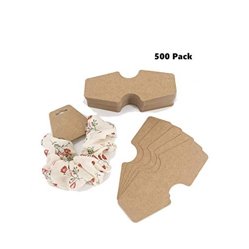 HUAPRINT Necklace Card holderBrown, 500 Pack-Kraft Paper Bracele...