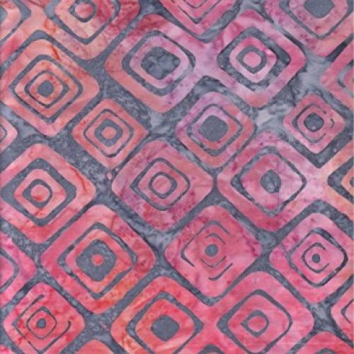 Op Art, Modern Geometric Squares on Pink, Orange, Lavendar & Gray ...