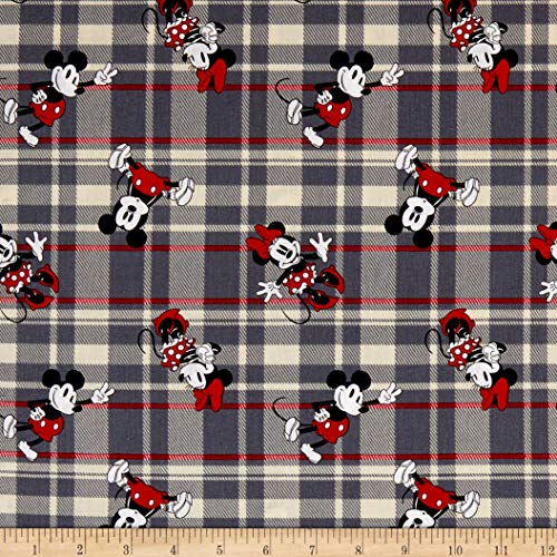 Springs Textiles Disney Mickey and Minnie Plaid Red Fabric by The ...