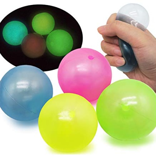 Luminescent Stress Relief Balls Sticky Ball - Color Wall Sucking B...