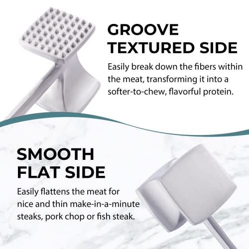 KITEXPERT Meat Tenderizer Hammer with Comfortable-Grip Handle, Dua...
