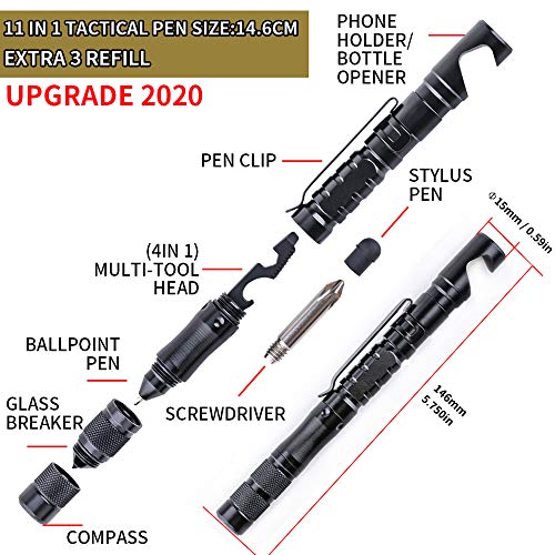 Tactical Pen, Multitool Pen 11 in 1 Survival Pen, Emergency & Surv...
