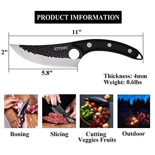 KITORY Butcher Boning Knife Hand Forged Fishing Fillet & Bait Knif...