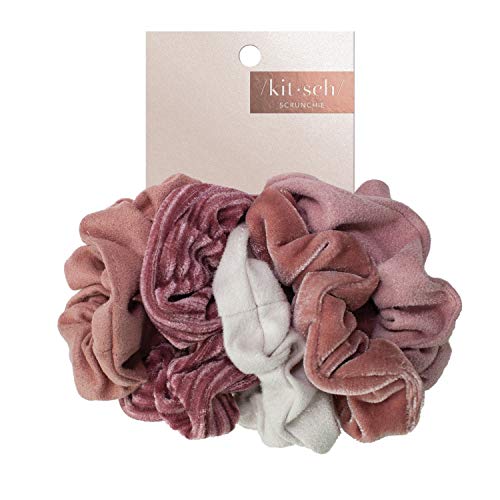 Kitsch Scrunchies for Womens Hair - Velvet Hair Scrunchies | Larg...