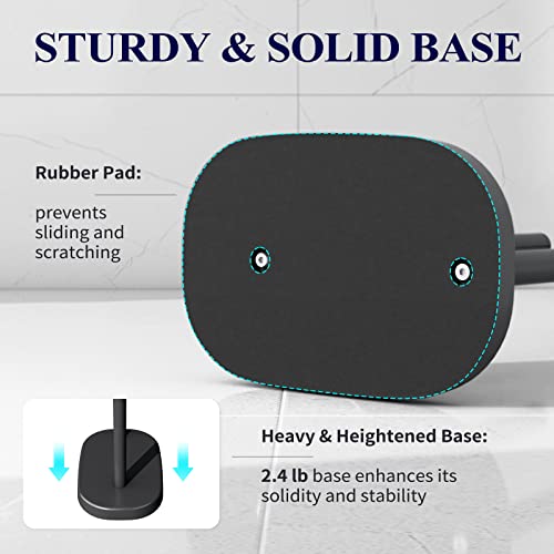 Kitsure Toilet Paper Holder Stand - Free-Standing with a Weighted ...