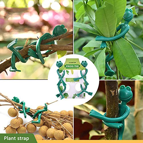 Kiuu Plants Clips, Sturdy Plant Twist Clip Ties Frog Garden Suppor...