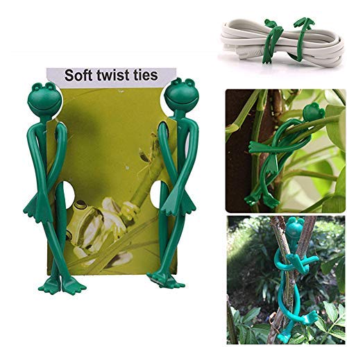 Kiuu Plants Clips, Sturdy Plant Twist Clip Ties Frog Garden Suppor...