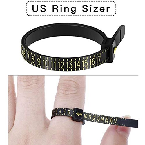 Ring Sizer Measuring Set Reusable Finger Size Gauge Measure Tool J...