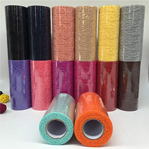 15Cm X 10Yard Tulle Organza Roll Fabric Sheer Gauze Element for Ta...