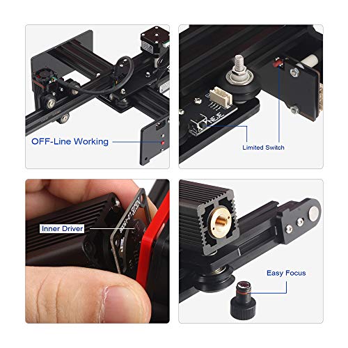Desktop La-ser Engraver, KKmoon 7000mw Portable Engraving Machine ...