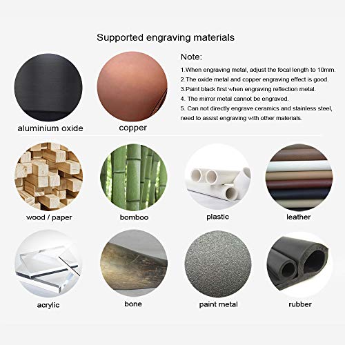 Desktop La-ser Engraver, KKmoon 7000mw Portable Engraving Machine ...