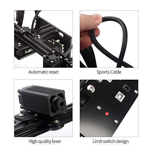 Desktop Laser Engraver, KKmoon 3500mw Portable Engraving Machine M...