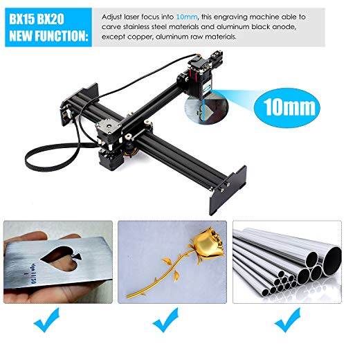KKmoon 15W Laser Engraving Machine High Speed Mini Desktop Laser E...