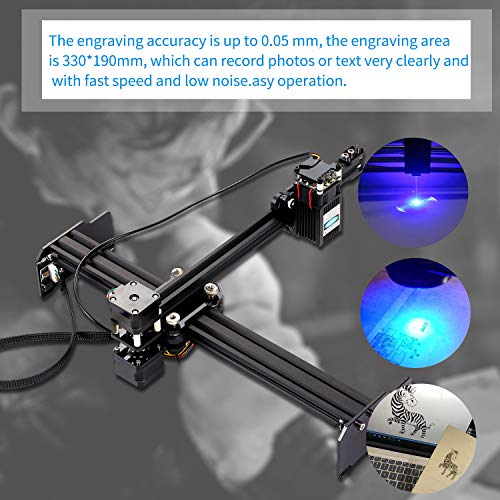 KKmoon 15W Laser Engraving Machine High Speed Mini Desktop Laser E...