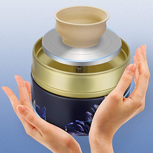 Portable Pottery Wheel for Adult & Kid Beginners, 1500RPM Mini Ele...