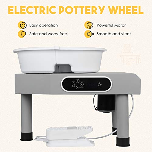 Updated 350W Pottery Wheel Machine with Removable Basin and Pedal ...