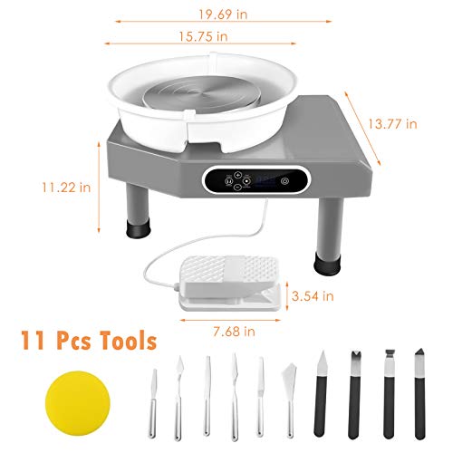 Updated 350W Pottery Wheel Machine with Removable Basin and Pedal ...