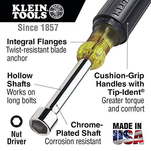 1/4-Inch Stubby Nut Driver with 1-1/2-Inch Hollow Shaft and Cushio...
