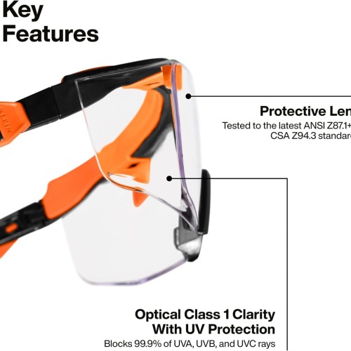Klein Tools 03006 Over-The-Glasses Safety Glasses, Clear Lens