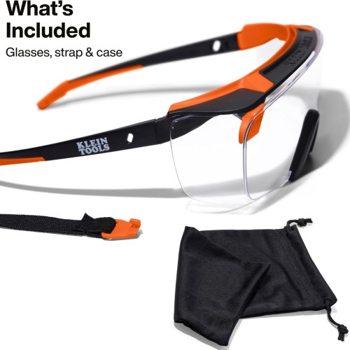 Klein Tools 03006 Over-The-Glasses Safety Glasses, Clear Lens