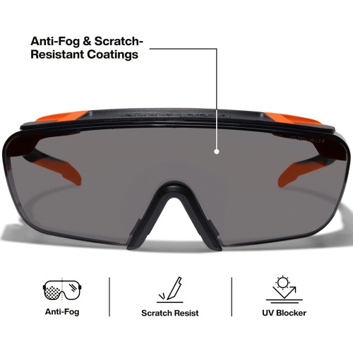 KLEIN TOOLS 03007 Over-The-Glasses Safety Glasses, Shaded Lens
