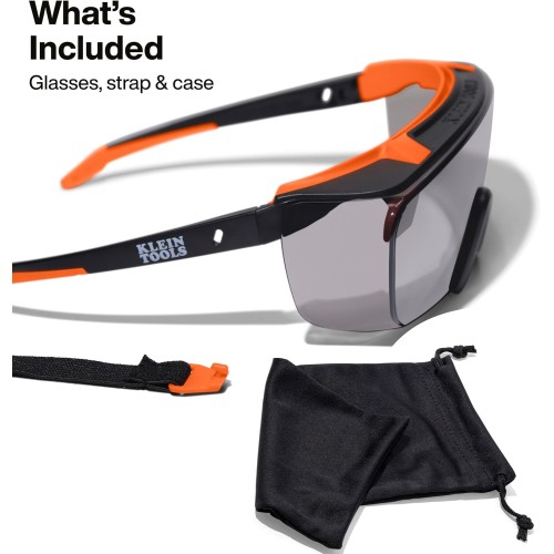 KLEIN TOOLS 03007 Over-The-Glasses Safety Glasses, Shaded Lens